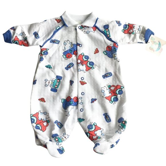 NEW Vintage Sweet Treasures Baby Romper Bodysuit Footie - Size 3-6 Months - Picture 1 of 10